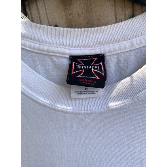 Vintage Y2K Juxtapose Motorcycle Madness T-shirt Size XL San Francisco CA. - Picture 3 of 7